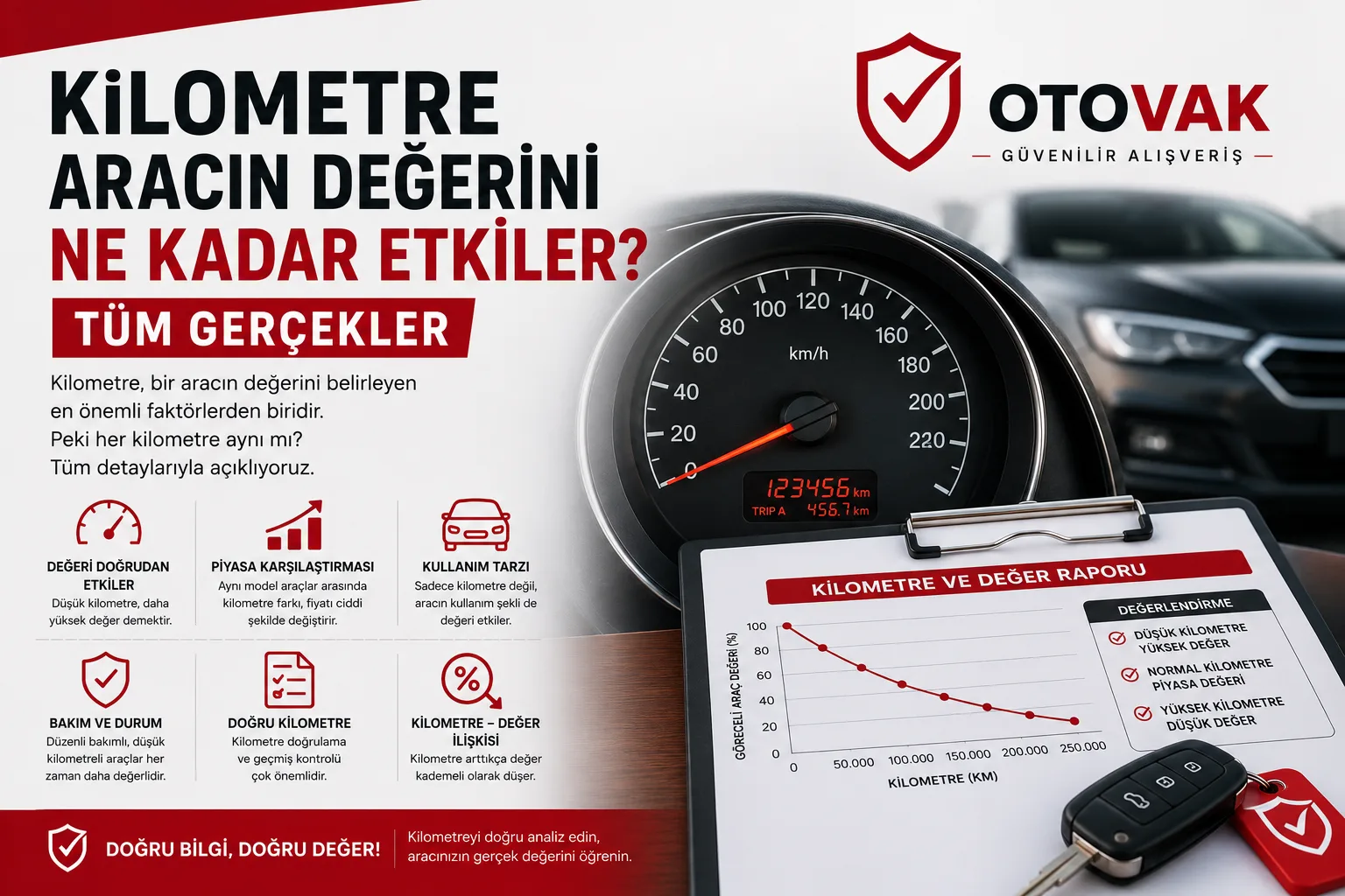 Araç kilometre göstergesi ve kilometrenin ikinci el araç değerine etkisi